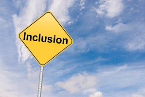 Inclusion road sign